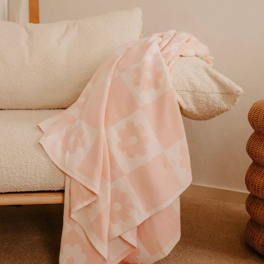 Daisy Grid Reversible Throw